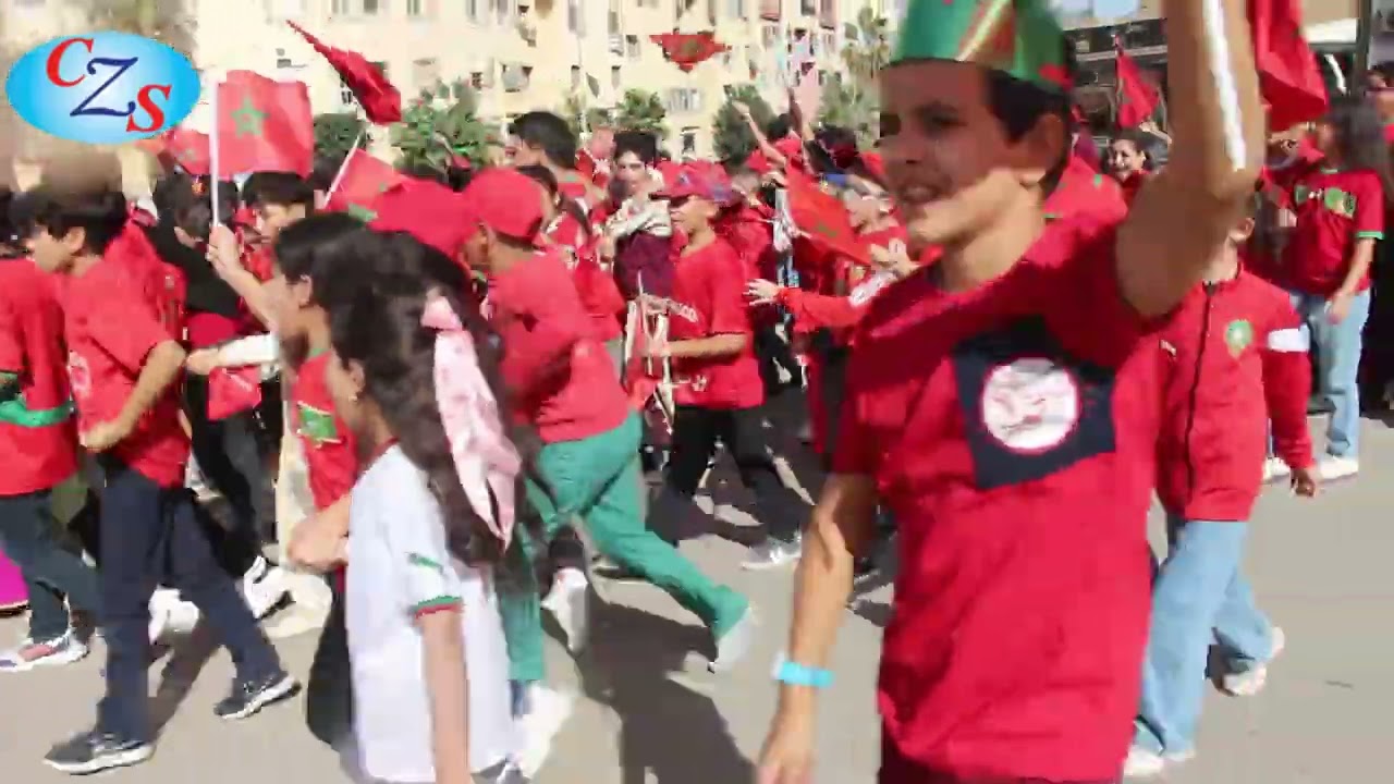 احتفال تلاميذ و تلميذات  مؤسسة الزويني 2 بالذكرى الخمسين للمسيرة الخضراء المظفرة