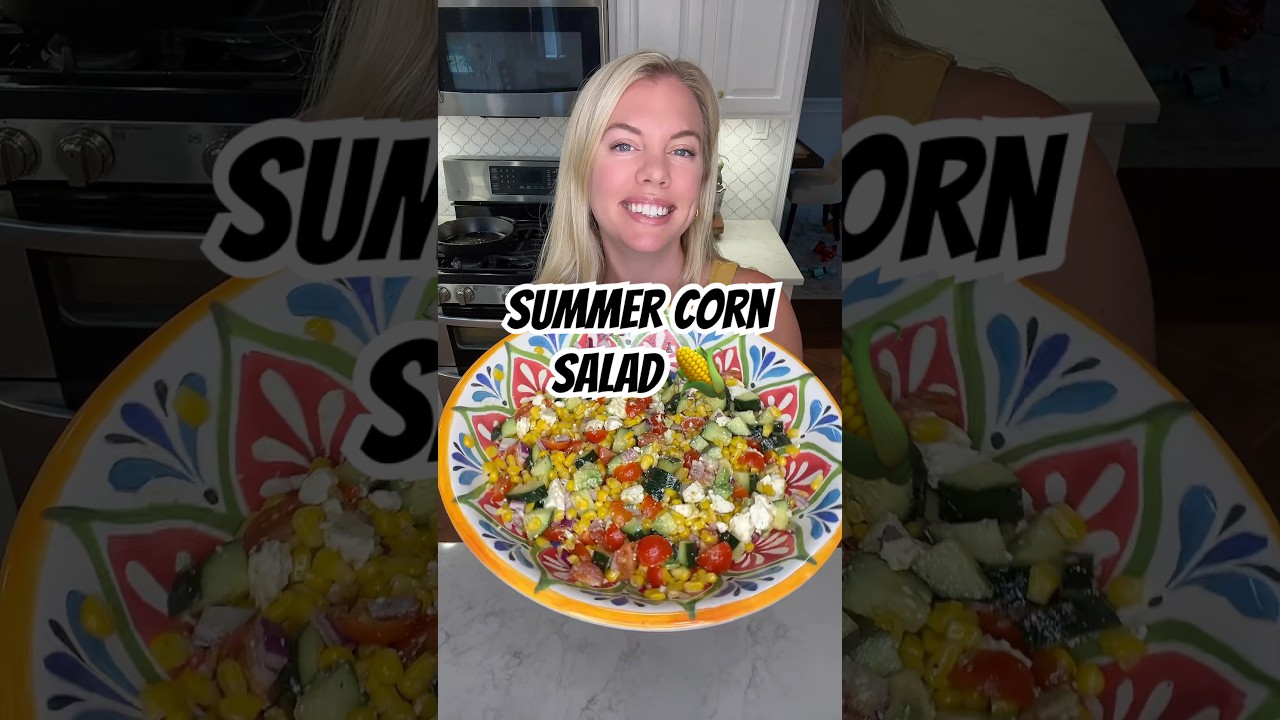 SUMMER CORN SALAD 🌽 #cornsalad #summersalad #healthyrecipes #EasyRecipes #sidedish #backyardbbq