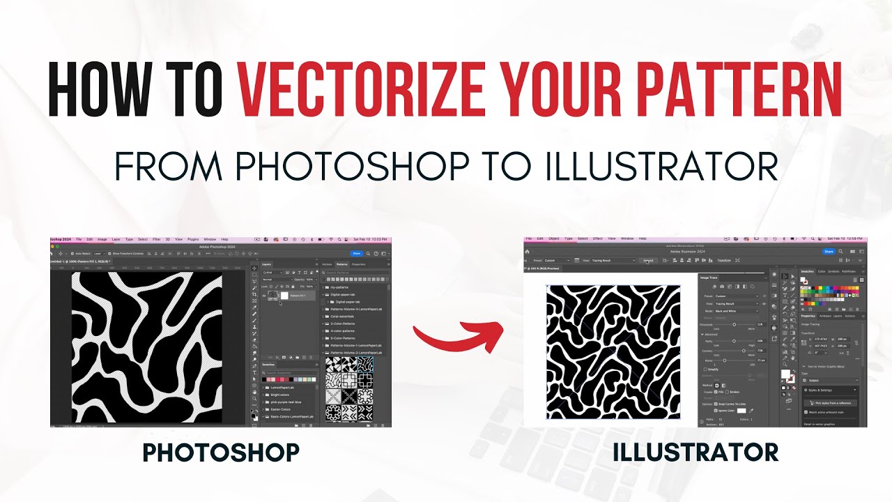 How to Vectorize Photoshop Pattern in Illustrator