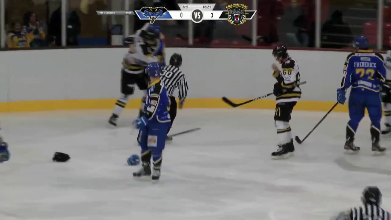 Yan Turcotte vs Robert Farmer EIHL fight 29-11-14