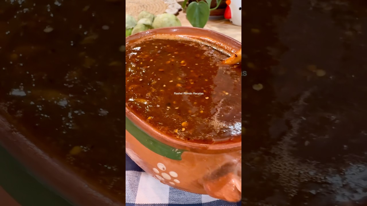 Salsa de chile morita y tomate verde 😋 salsa taquera!! #receta