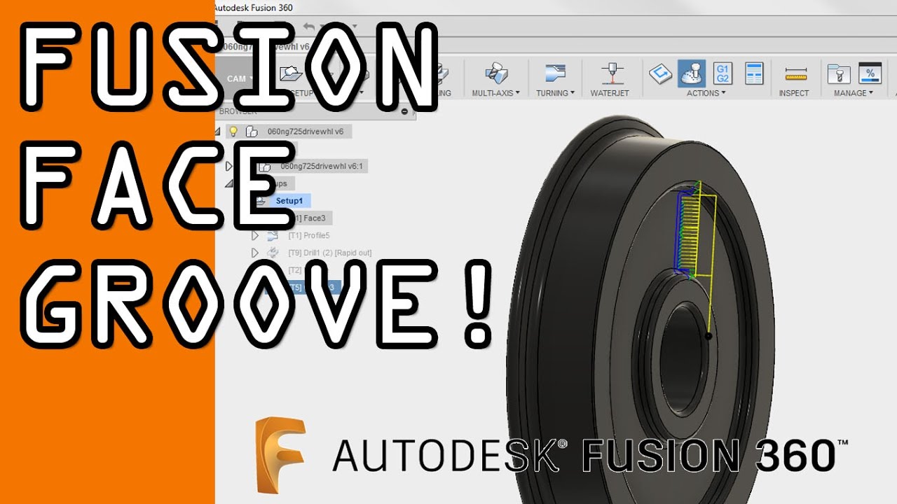 Fusion 360 Face Grooving on a CNC Lathe!  FF65