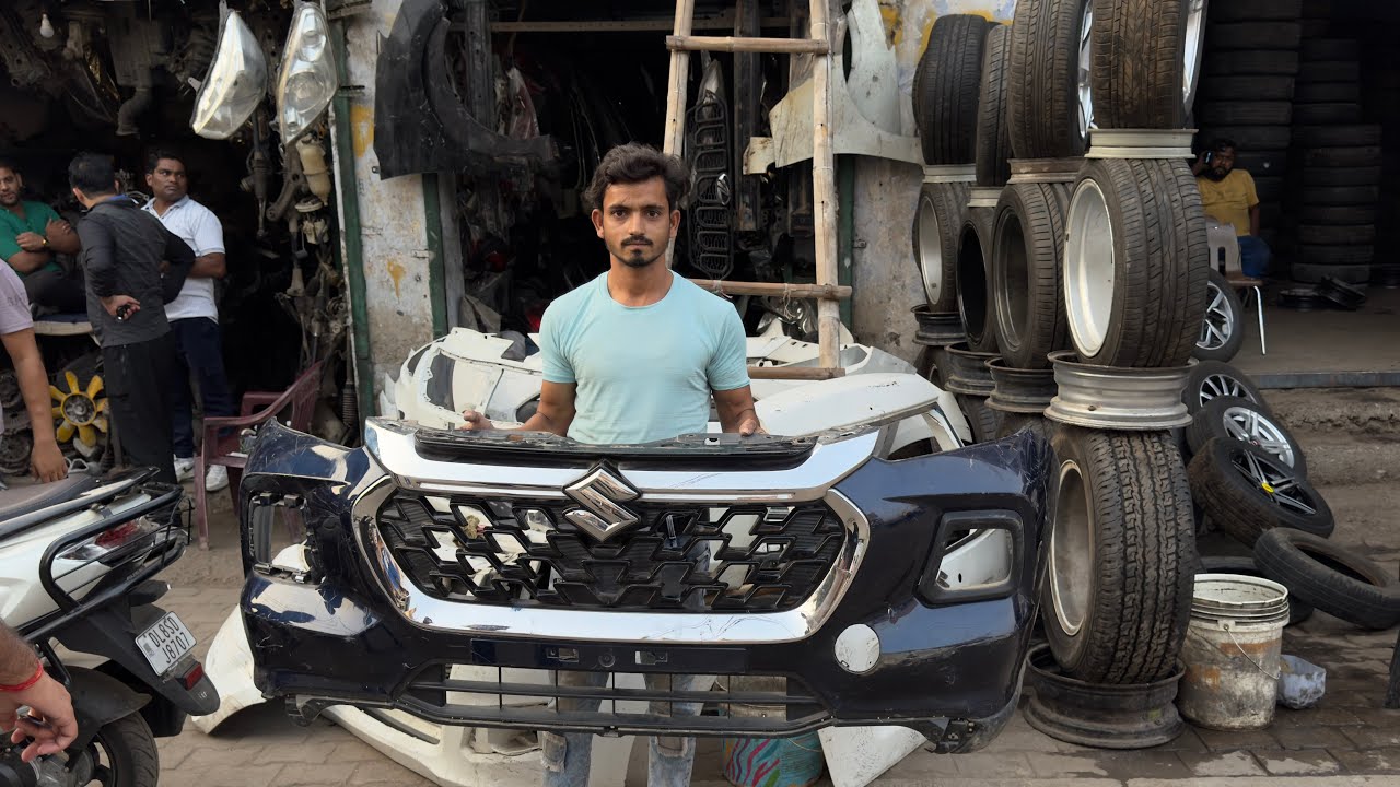 Branded car bumper & side door second hand best prize mayapuri scrap market New Delhi