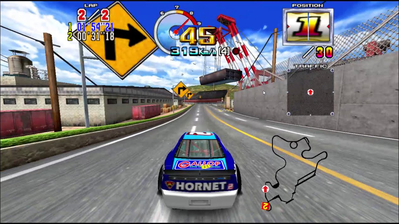 Daytona USA 2 Battle on the Edge: Destroying the competition (1st on Expert Course)
