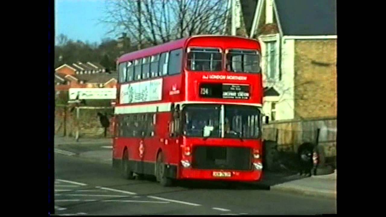 London Northern Volvo Ailsa buses at work routes 234 & W8 in 1990