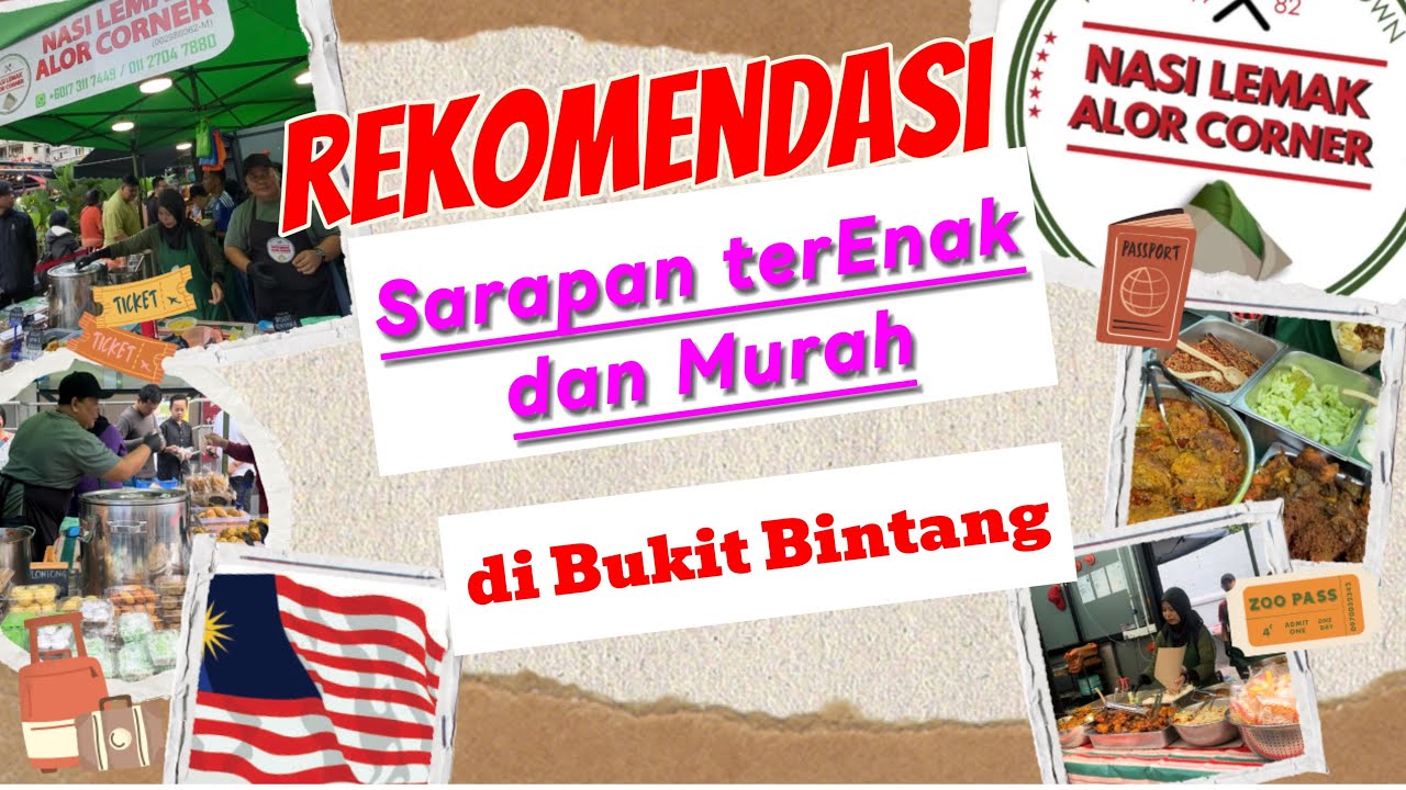Nasi Lemak Alor Corner sarapan paling enak dan murah II viral di bukit bintang