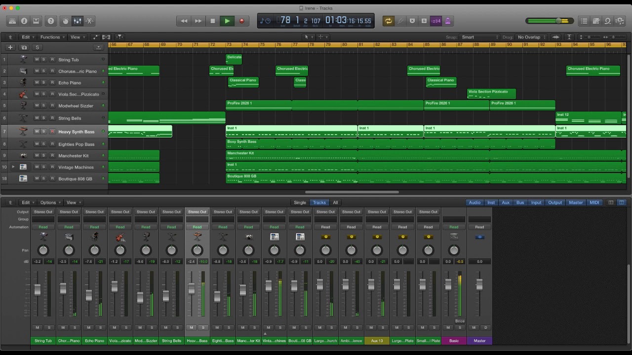 Tribute to Patrick O'Hearn - MIDI reconstruction for Irene track.
