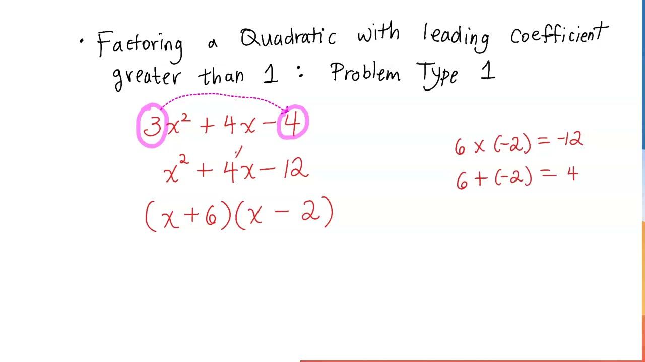 ALEKS Factoring a Quadratic with Leading Coefficient greater