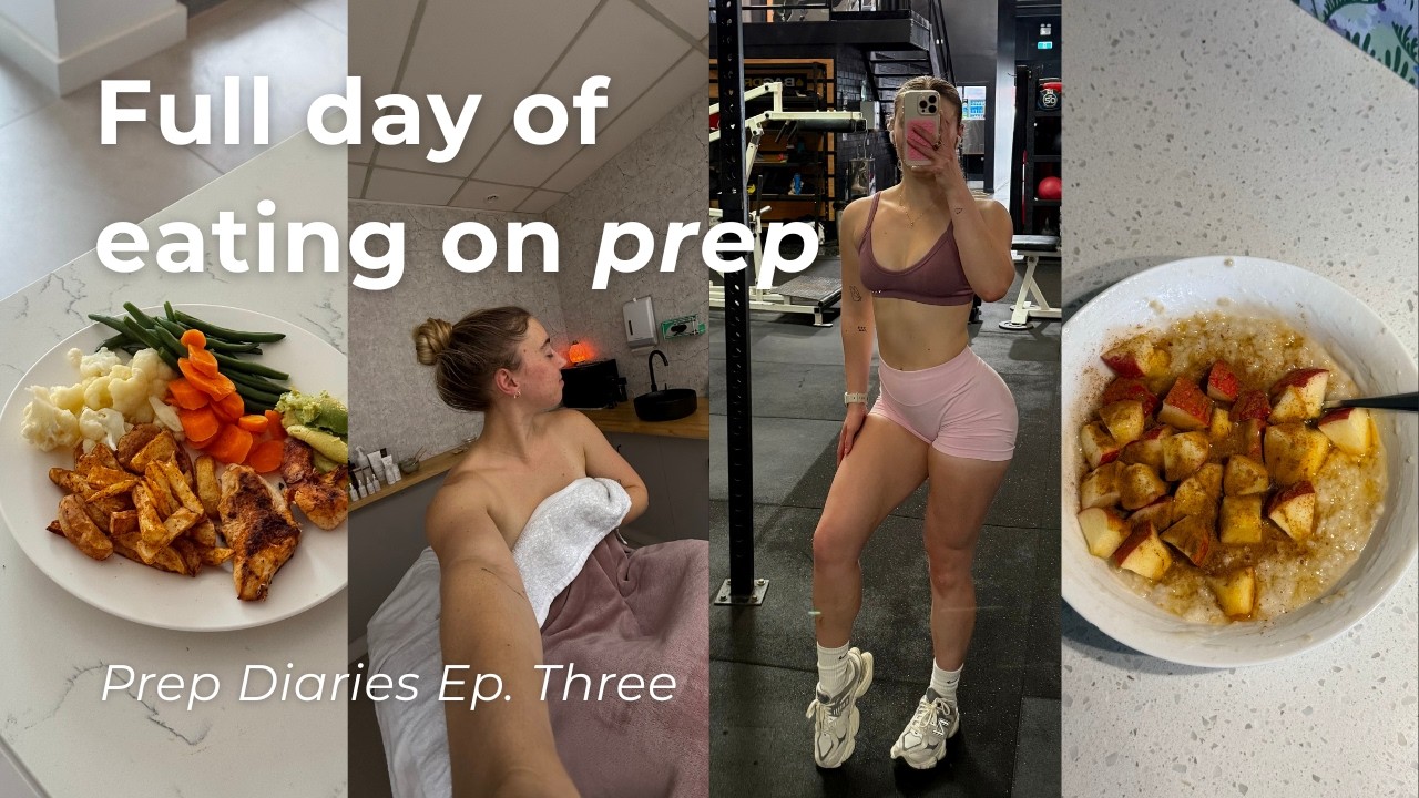 Full Day of Eating on Prep | Prep week 3, glute workout, day in my life ✨