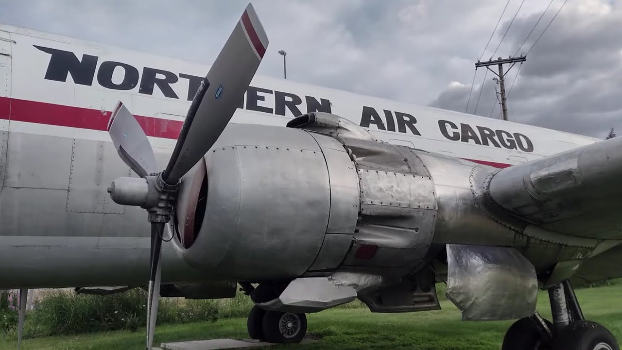 WALK-AROUND A DONATED DC-6 IN ANCHORAGE ALASKA
