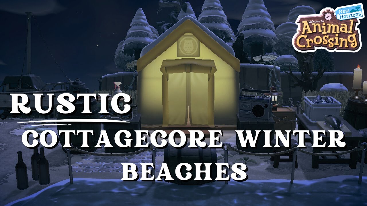 rustic cottagecore winter beaches | ❄ acnh speedbuild