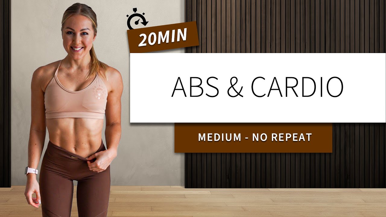 Abs & Cardio Workout - No repeat - medium intense !