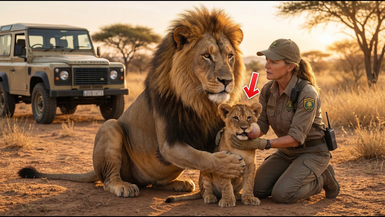 A Sick Lion Baby Couldn’t Eat — Then His Father Begged Rescuers for Help Using Sign Language.