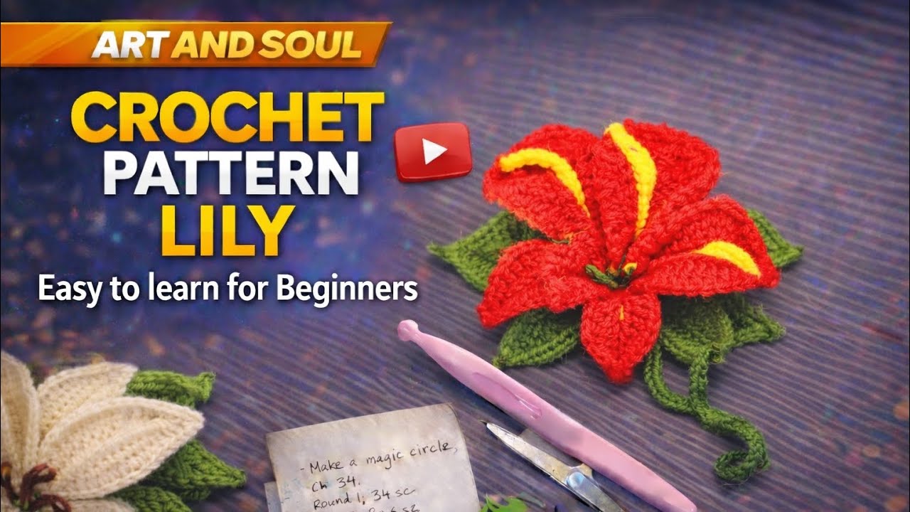 DIY Crochet Lily Flower 🌸 | Step by Step for Beginners