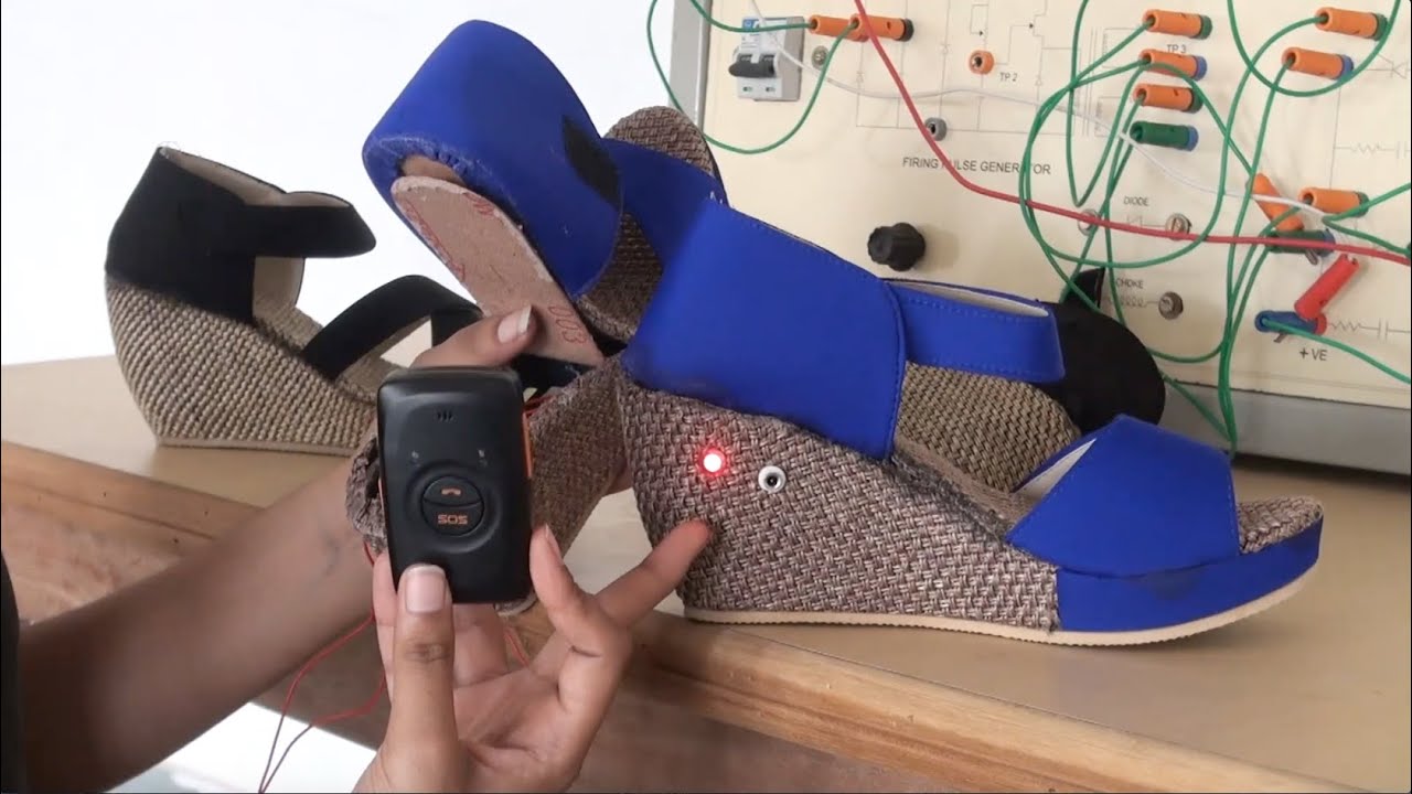 Electric Shock + GPS Sandals developed to help Women's Safety issues in India