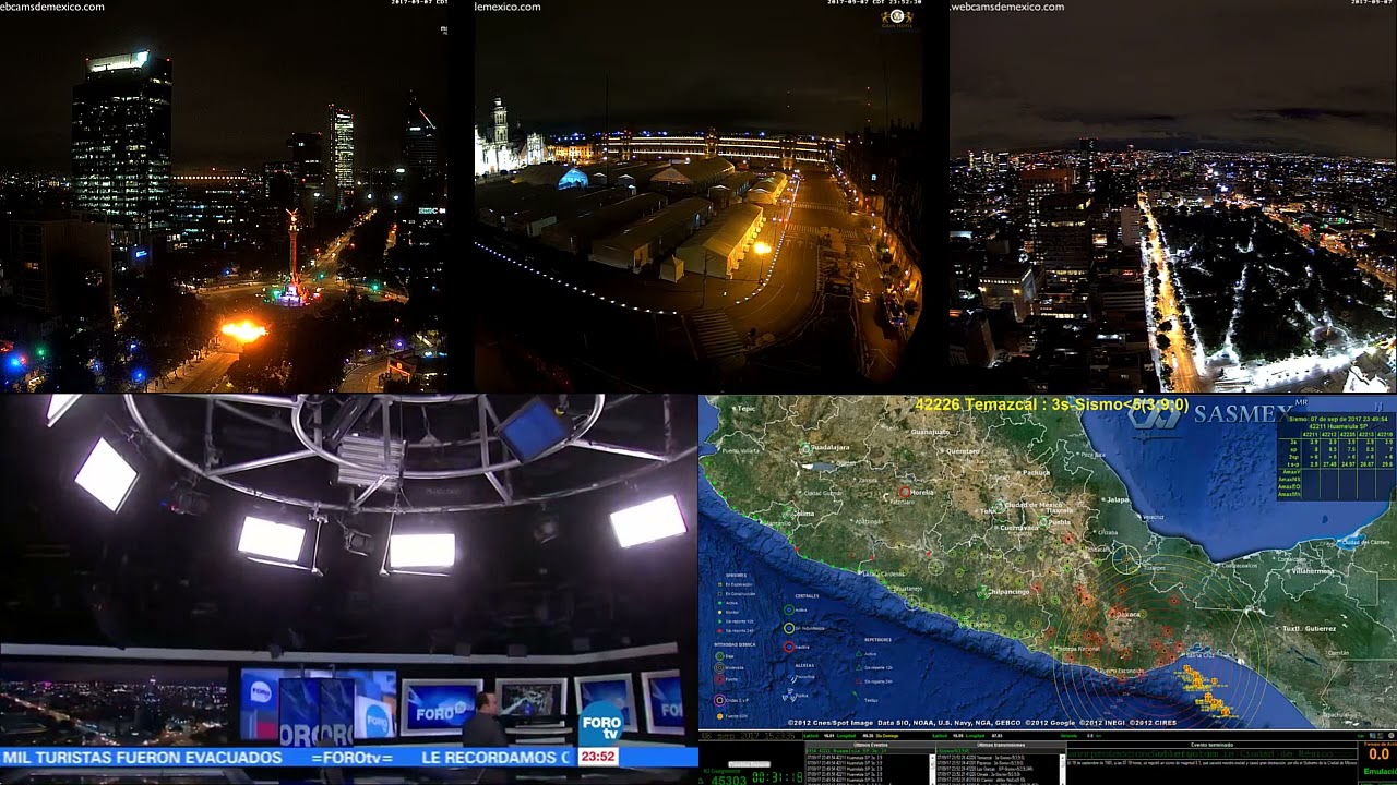 Sismo del 7/09/2017 8.2 (Sasmex,Webcams;Foro tv)