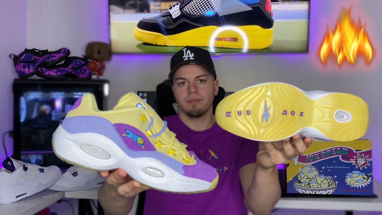 BBC ICE CREAM x Reebok Question Low Running Dog Insane Details My Favorite Collab Best for $130