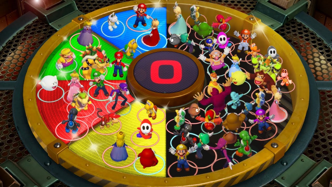 Super Mario Party MiniGames - Mario Vs Bowser Jr Vs Koopa Vs Dry Bones (Master Cpu)