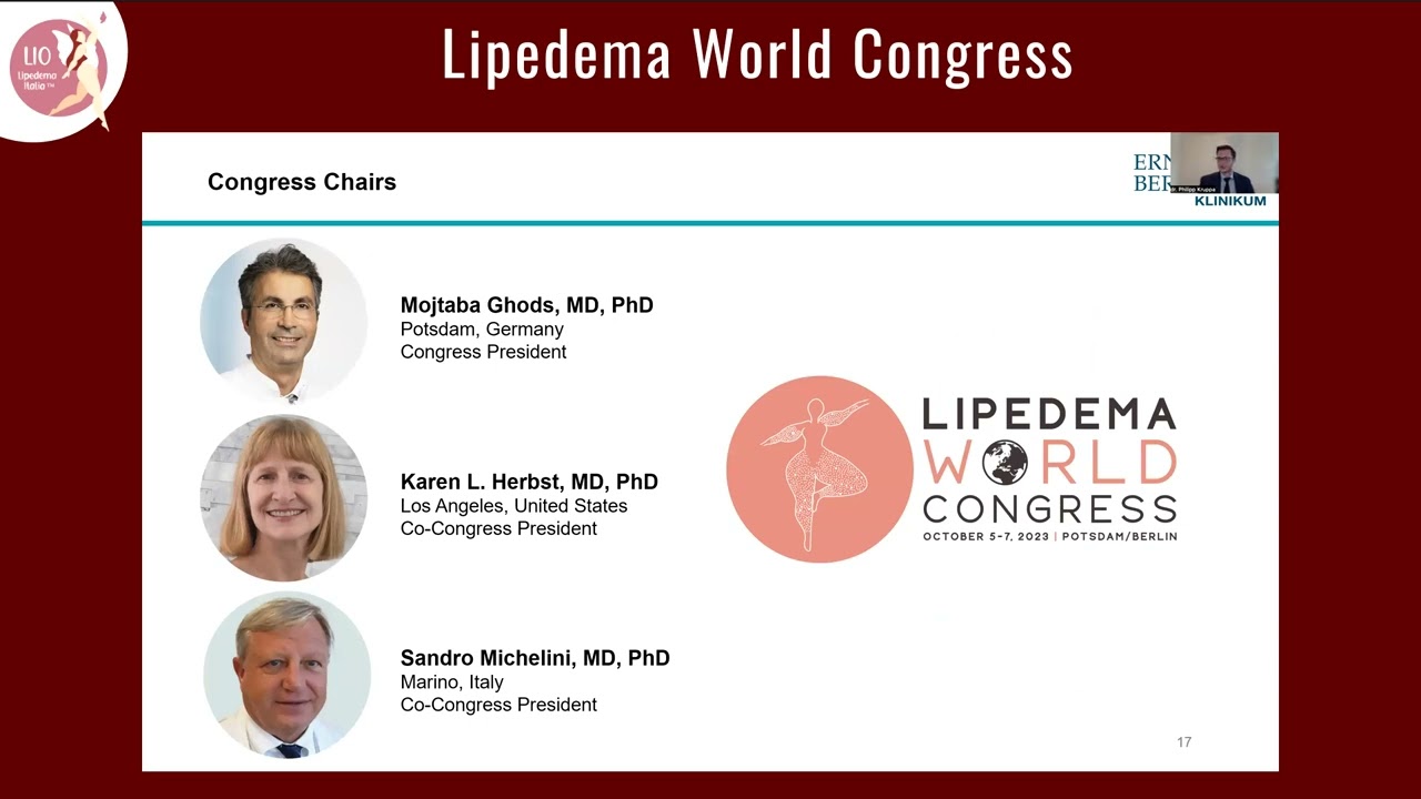 Presentazione del Lipedema World Congress con il dr. Philipp Kruppa e il dr. Sandro Michelini.
