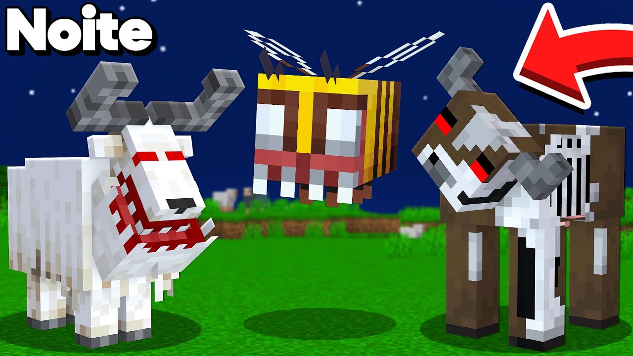 Testando Mobs assustadores do Minecraft que são realmente reais O FILME