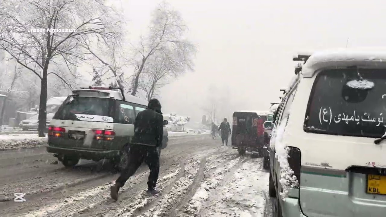 The snowy weather of Afghanistan, Kabul, Dasht-e-Barchi.