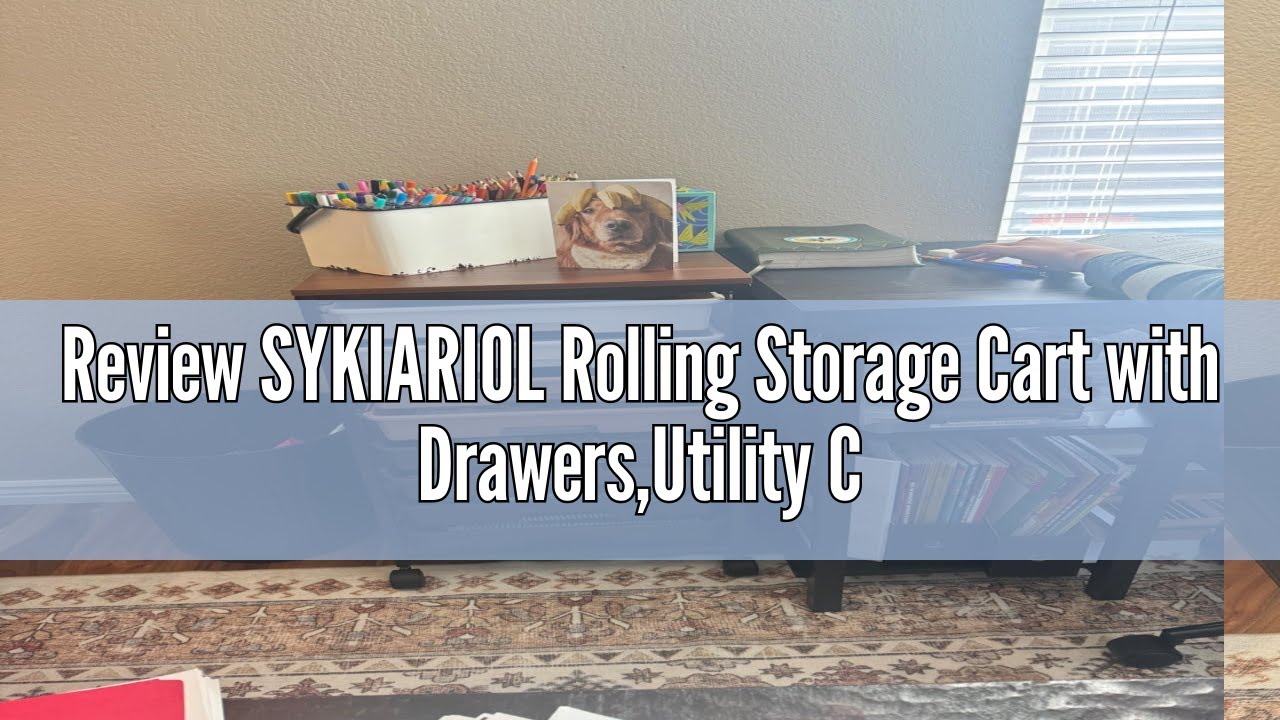 Review SYKIARIOL Rolling Storage Cart with Drawers,Utility Cart with 8 Drawers and Wooden Tabletop,R