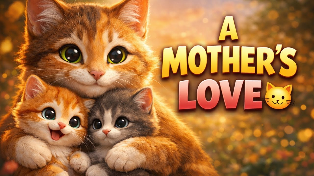 A Mother Cat’s Love 💖 | Beautiful Cat Family Story | 4K Cartoon | Mother Cat Saves Her Kittens 🐾