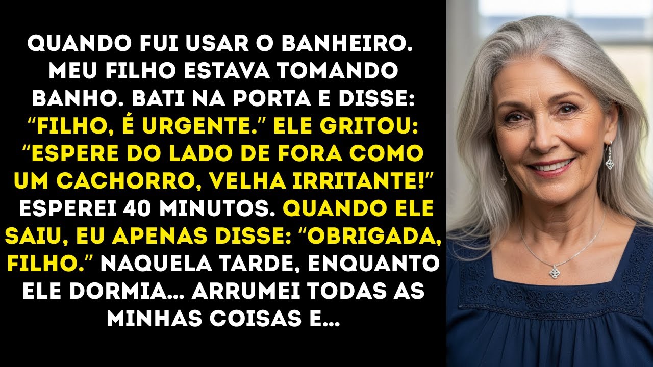 “Espere lá fora como um cachorro, velha!” — ouvi isso do meu próprio filho… e naquele dia tudo mudou