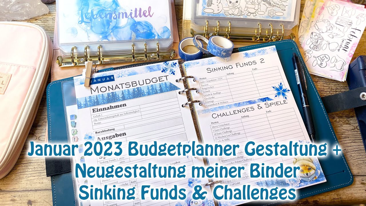 Budgetplaner Gestaltung 1/23 + Neugestaltung meiner Binder #budgetplanung #sparen #umschlagmethode