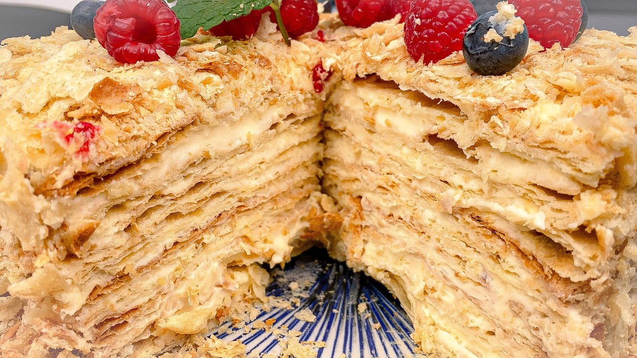 🍰Торт НАПОЛЕОН: лучший рецепт с Заварным Кремом🍴Простой рецепт - ИДЕАЛЬНО НЕЖНЫЙ торт!