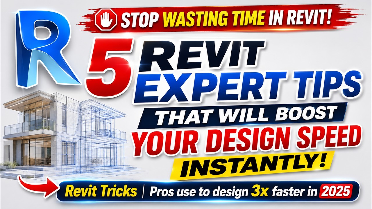 5 Revit Tips That will Instantly Make you a Faster Designer (2025)-Step-by-Step Revit Tutorial