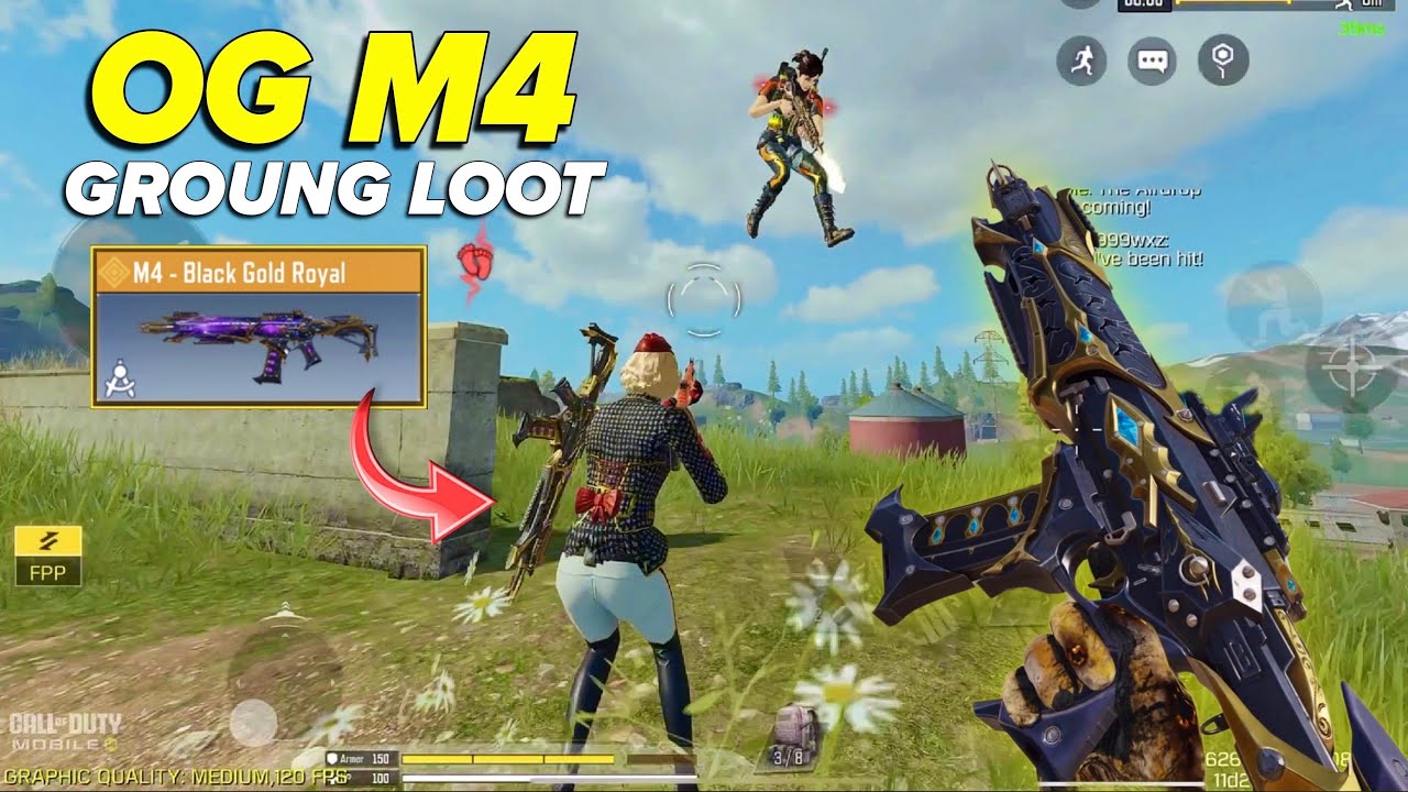 DOMINATING WITH GROUNG LOOT LEGENDARY M4 BLACK GOLD ROYAL COD MOBILE | CODM BR GAMEPLAY
