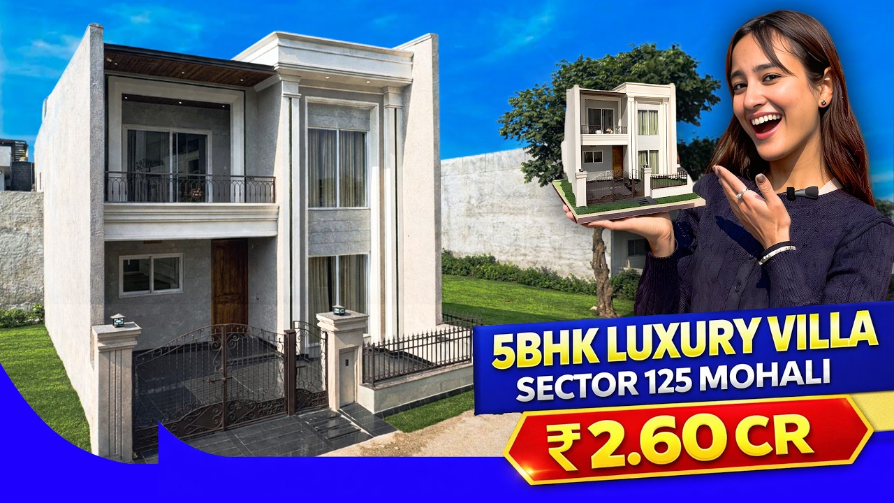 ✅ ₹2.60 Cr Duplex Luxury Villa | 180 Gaj House Sector 125 Mohali | Full Tour