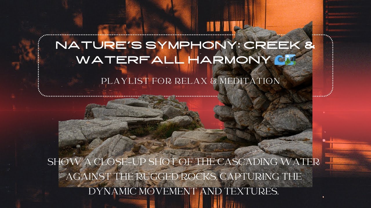 Creek, Water Flowing against the rock with the sound of a waterfall. #naturesounds  #relaxingsounds