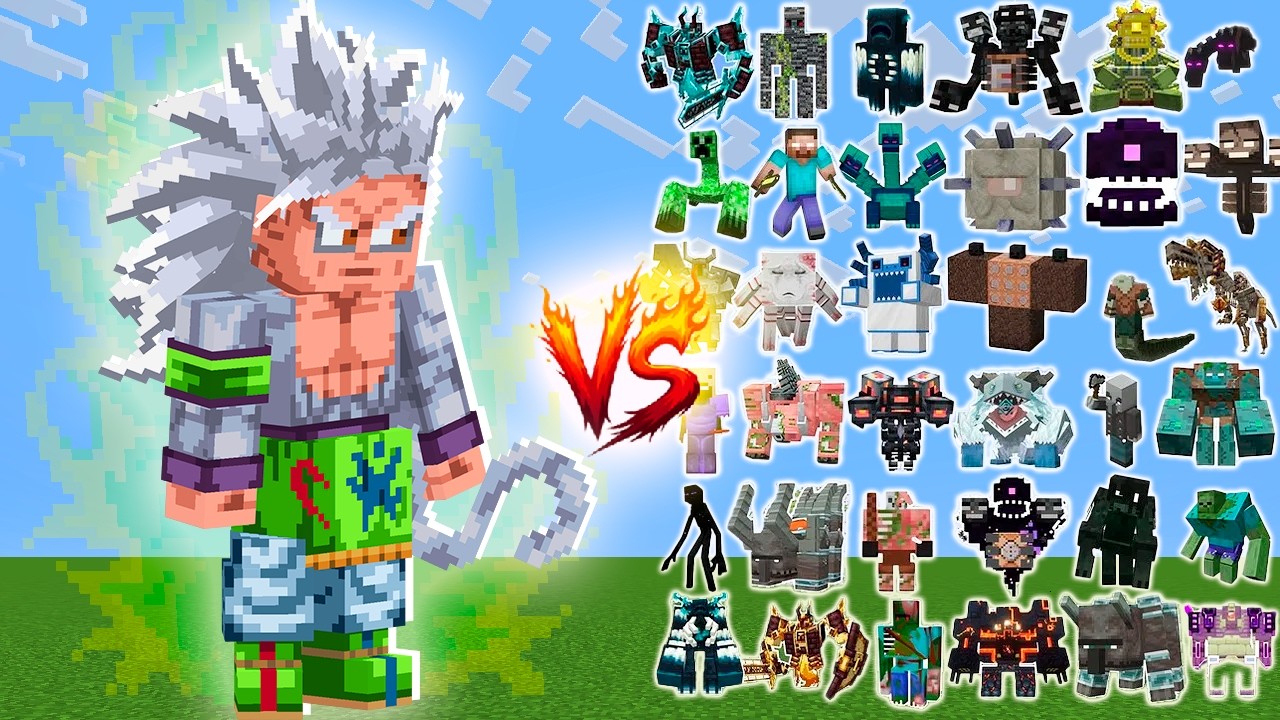 GOKU AF vs TODOS los JEFES de Minecraft
