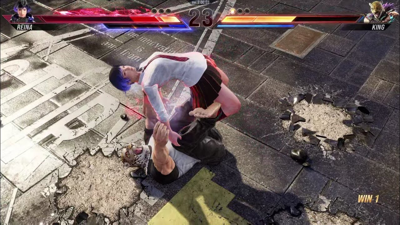 麗奈vsキング　😡　制服　リョナ　鉄拳8　Tekken8　#TEKKEN8　Ryona