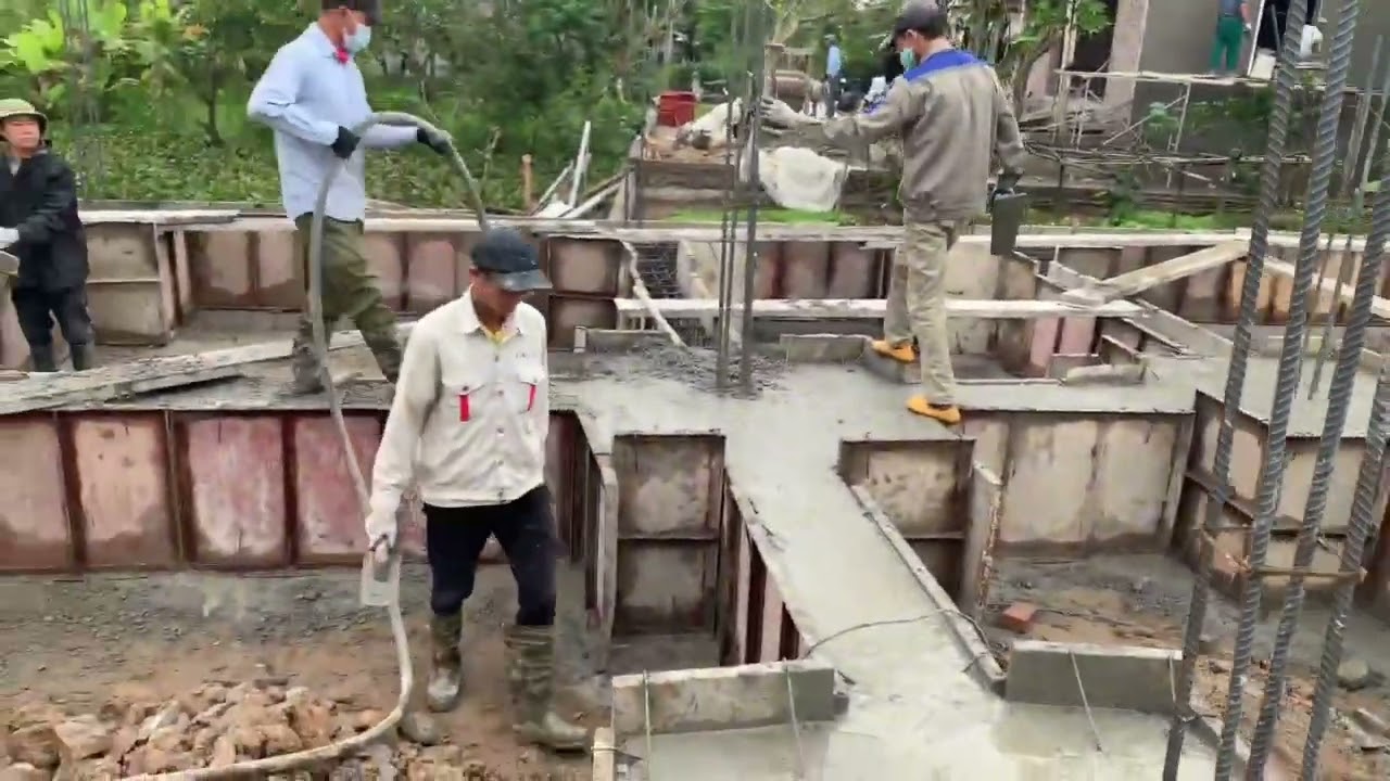 Công trình sử dụng xi măng Long Sơn đổ móng huyện Phù Cừ - Hưng Yên