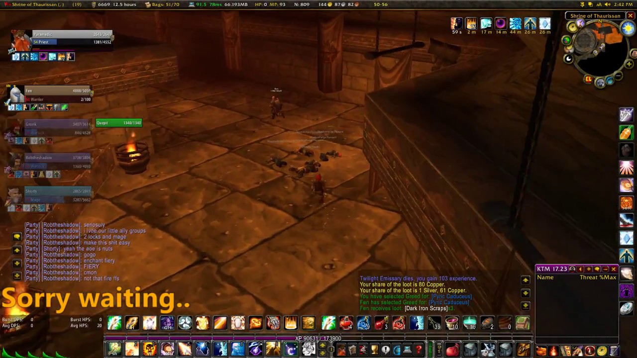 BRD full Run! - Vanilla WoW - 54 Disc Priest - Nostralia.org