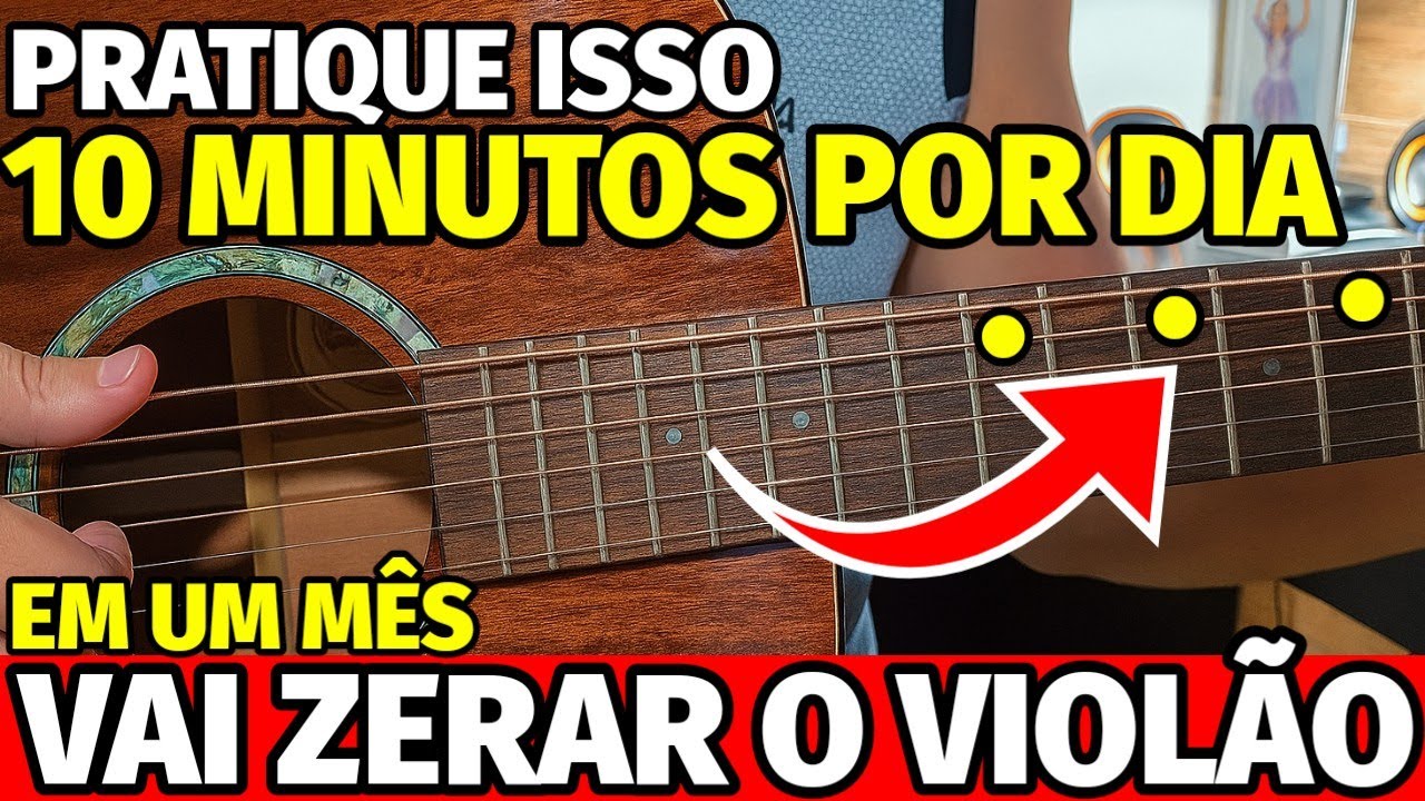 🎸4 EXERCÍCIOS SIMPLES pra DOMINAR o BRAÇO do VIOLÃO e ZERAR os CAMPOS HARMÔNICOS na HORA