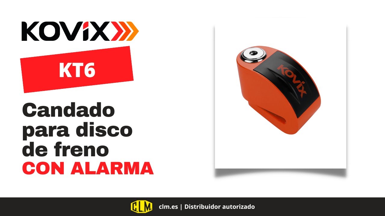 KOVIX KT6 -  🔐 Candado de disco de freno con alarma 120dB 🔊 para scooter y moto