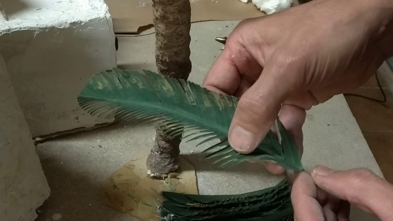 Como hacer palmeras para tú Belen