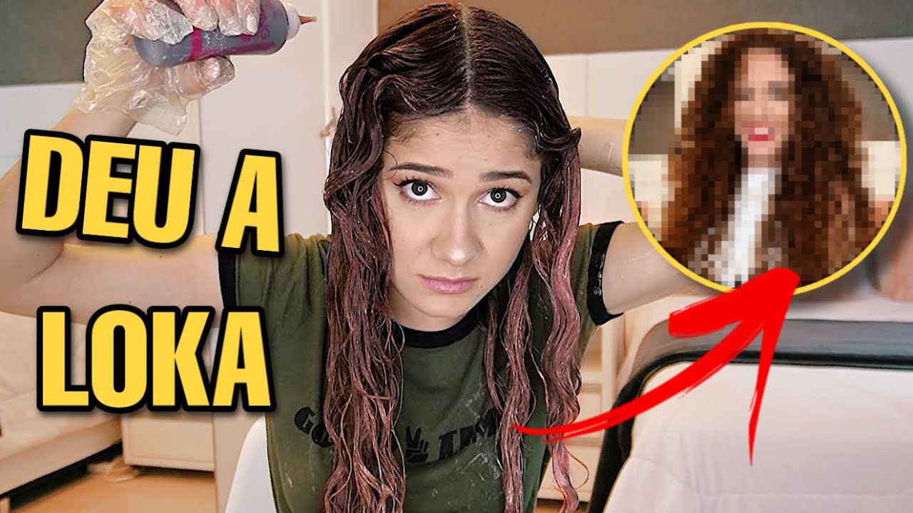PINTEI O CABELO SOZINHA EM CASA! *olha no que deu* 😱😅