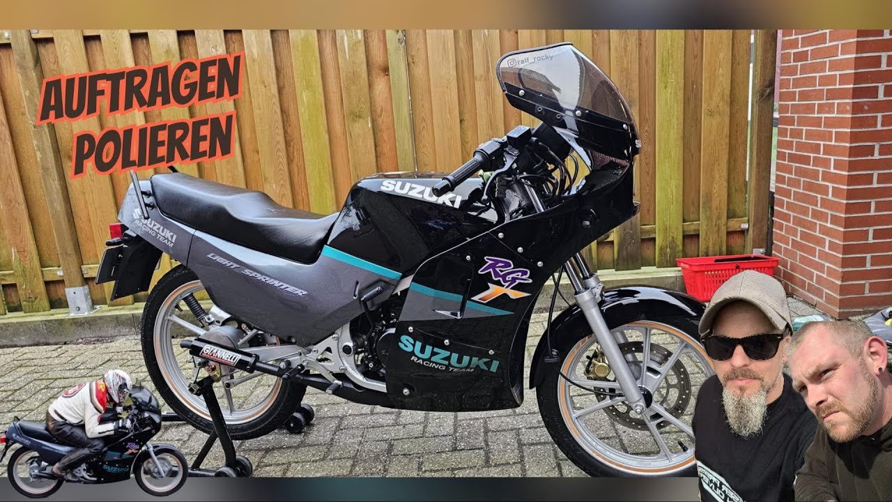 Auftragen Polieren |  Suzuki RG 80 Messefertig