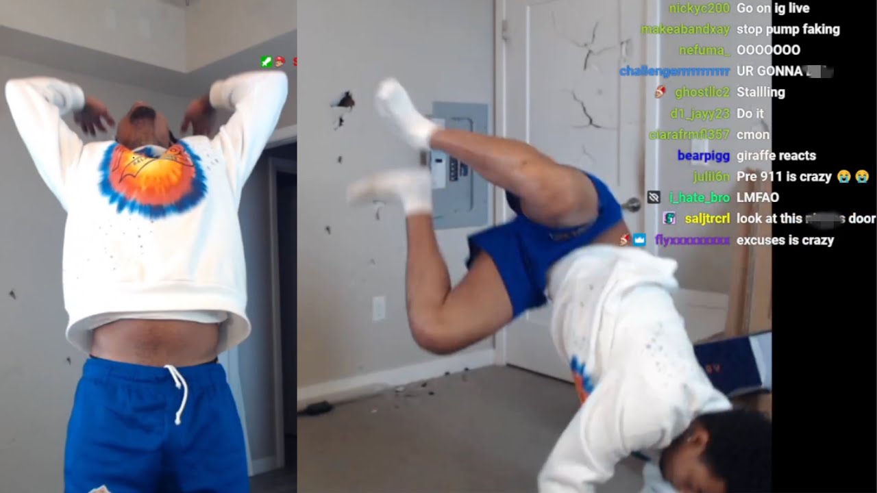 FlightReacts Nearly BREAKS HIS NECK after Attempting Backflip on Stream!