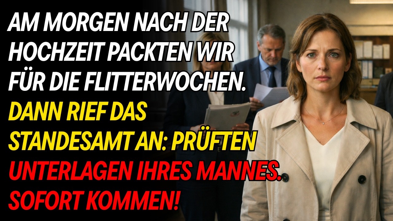 „Kommen Sie sofort – kein Wort zu Ihrem Mann!“ rief das Standesamt nach der Hochzeit an…