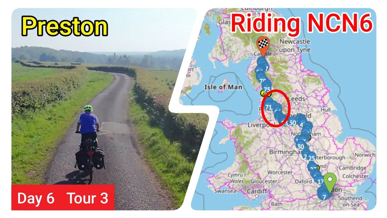 London to the Lakes on NCN6: Day 6 (Tour 3) -  Salford, Bury, Blackburn, Preston, Garstang