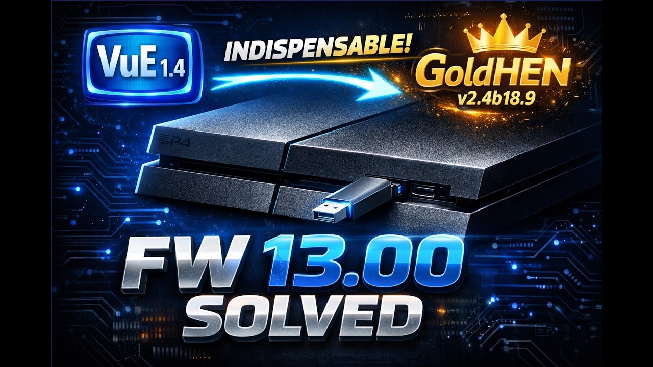 Cómo Instalar GoldHEN v2.4b18.9 en PS4 Fw 13.00 con VuE 1.4 (Tutorial USB)