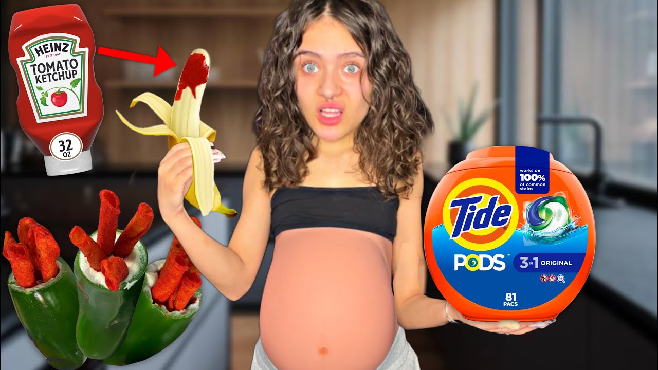 Trying *WEIRD* Pregnancy Cravings!