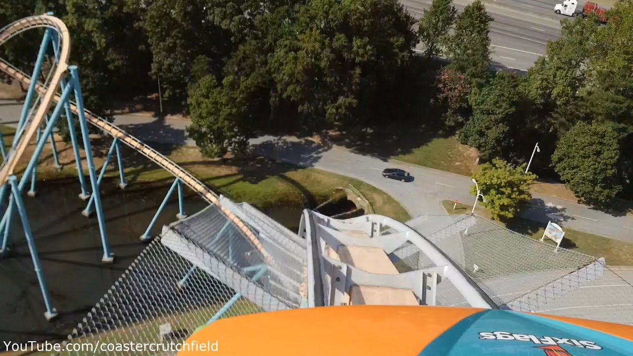 Передний ряд Голиафа (HD POV) Шесть флагов над Грузией
