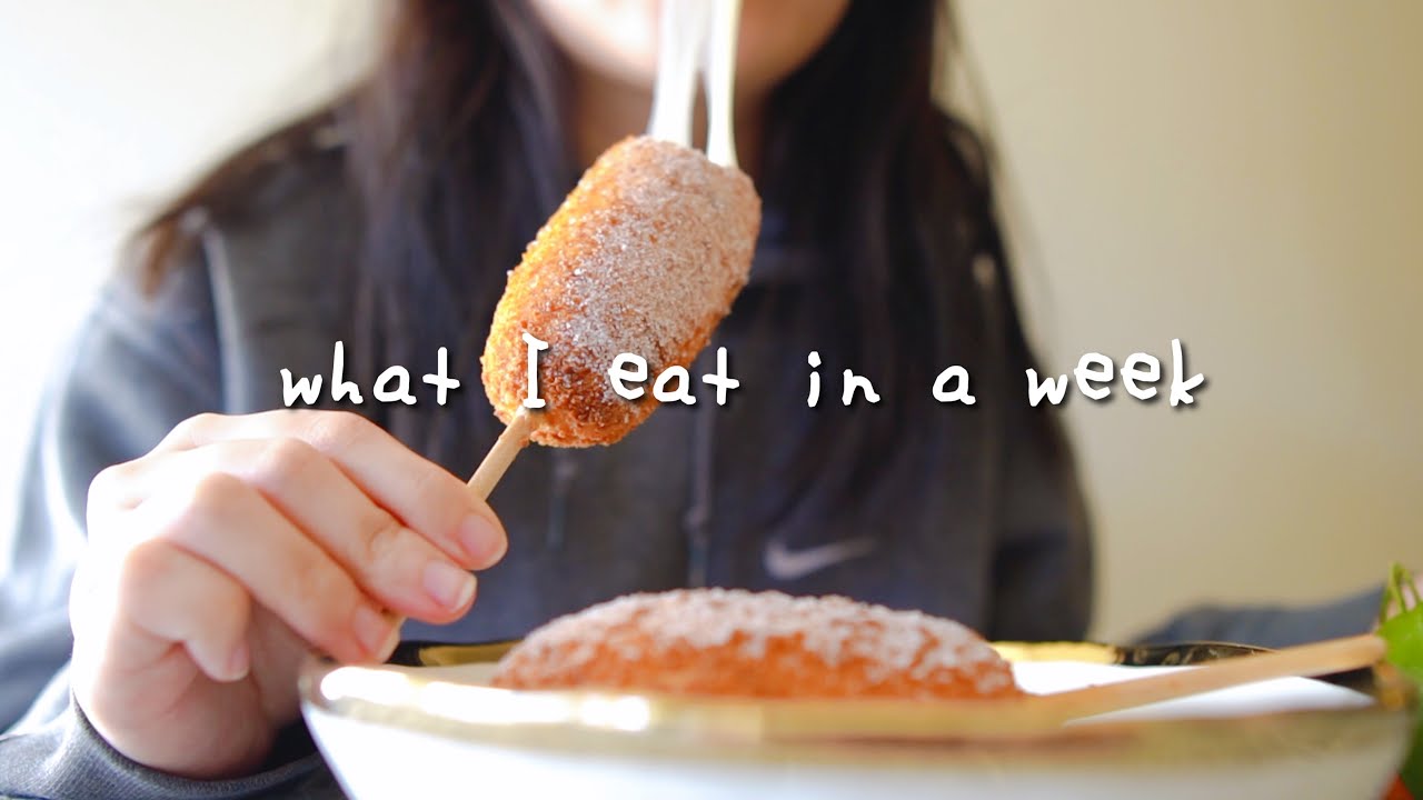 what i eat in a week at home & study clips